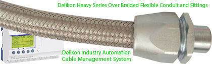 Delikon EMI Shielding Heavy Series Over Braided Flexible Conduit and Fittings For Industry Automation Cable Management
