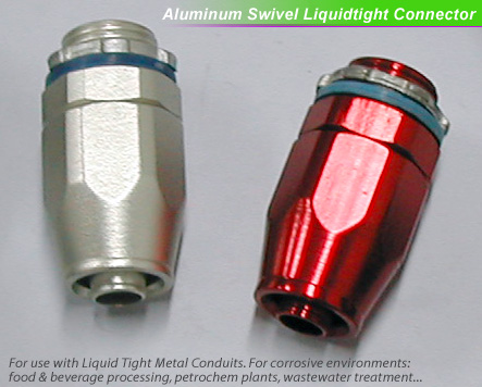 Aluminum Swivel Liquidtight Connector,liquitight conduit fittings for corrosive environments